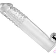 XR Brands Size Matters Sex Toys - Clear Sensations Penis Extender Vibro Sleeve With  Bullet