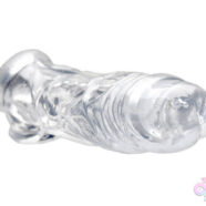 XR Brands Size Matters Sex Toys - Realistic Clear Penis Enhancer and Ball Stretcher