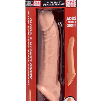 XR Brands Size Matters Sex Toys - Ultra Real 2 Inch Solid Tip Penis Extension