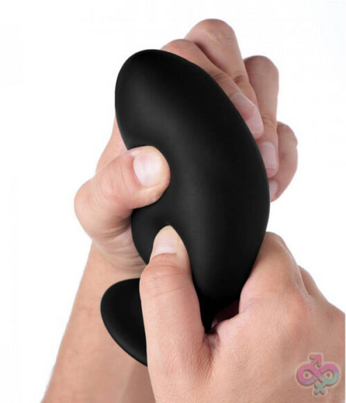 XR Brands Squeeze It Sex Toys - Squeezable Silicone Anal Plug - Medium