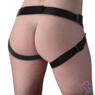 XR Brands Strap U Sex Toys - Brazen 8 Inch Silicone Dildo With Harness