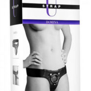XR Brands Strap U Sex Toys - Domina Adjustable Wide Band Strap on Harness
