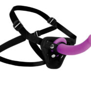 XR Brands Strap U Sex Toys - Navigator Silicone G-Spot Dildo With Harness