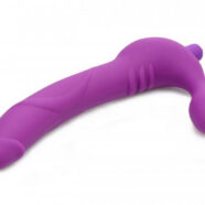 XR Brands Strap U Sex Toys - Royal Revolver Vibrating Strapless Strap- on Dildo - Purple