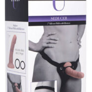 XR Brands Strap U Sex Toys - Seducer 7 Inch Silicone Dildo With Harness