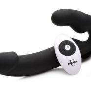 XR Brands Strap U Sex Toys - Urge Silicone Strapless Strap on With Remote - Black