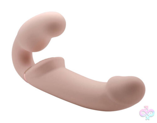 XR Brands Strap U Sex Toys - World's 1st Remote Control Inflatable Ergo-Fit Strap-on - Flesh