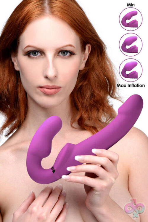 XR Brands Strap U Sex Toys - World's 1st Remote Control Inflatable Ergo-Fit Strapless Strap-On