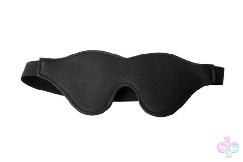 XR Brands Strict Sex Toys - Black Fleece Lined Blindfold