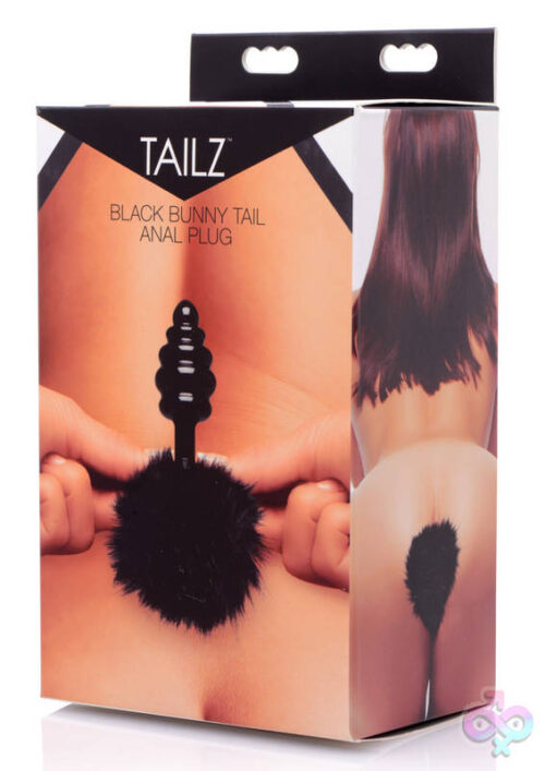 XR Brands Tailz Sex Toys - Black Bunny Tail Anal Plug