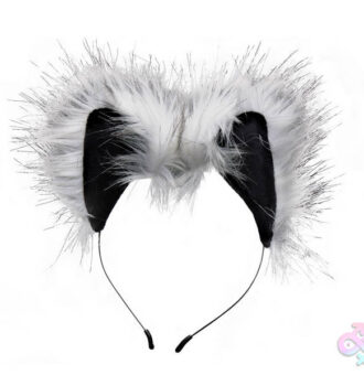 XR Brands Tailz Sex Toys - Grey Wolf Tail Anal Plug and Ears Set