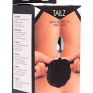 XR Brands Tailz Sex Toys - Onyx Bunny Tail Anal Plug