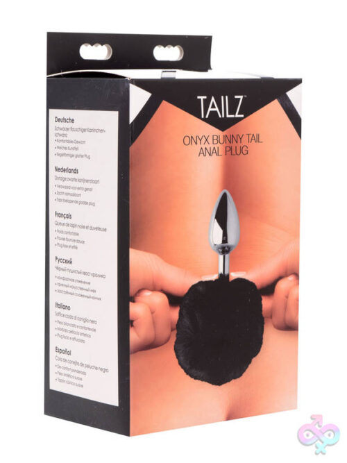 XR Brands Tailz Sex Toys - Onyx Bunny Tail Anal Plug