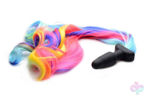 XR Brands Tailz Sex Toys - Rainbow Pony Tail Anal Plug