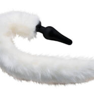 XR Brands Tailz Sex Toys - White Fox Tail Anal Plug and Ears Set