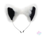 XR Brands Tailz Sex Toys - White Fox Tail Anal Plug and Ears Set