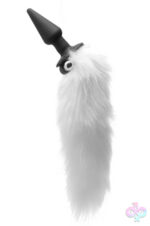 XR Brands Tailz Sex Toys - White Fox Tail Vibrating Anal Plug