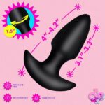 Thrusting and Vibrating Silicone Butt Plug - Image 3