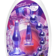 XR Brands Trinity Vibes Sex Toys - Amethyst Adventure 3 Pieces Anal Toy Kit