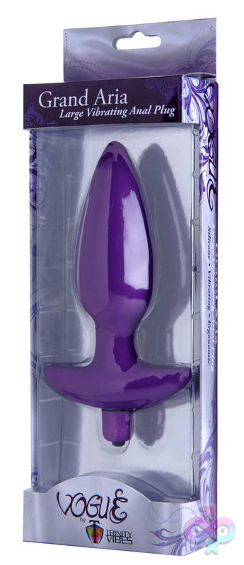 XR Brands Trinity Vibes Sex Toys - Aria Vibrating Silicone Anal Plug - Large