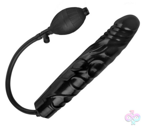 XR Brands Trinity Vibes Sex Toys - Inflatable 11 Inch Super Dong - Black