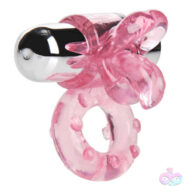 XR Brands Trinity Vibes Sex Toys - Lick Her Pierced Tongue Vibrating Cock  Ring - Pink
