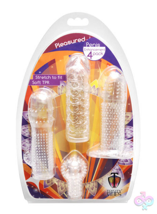 XR Brands Trinity Vibes Sex Toys - Pleasure Penis Enhancement 4 Pack