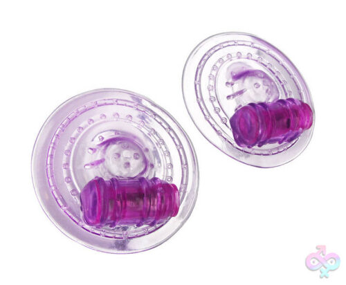 XR Brands Trinity Vibes Sex Toys - Razzles Vibrating Nipple Pads - Purple