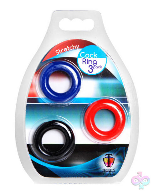XR Brands Trinity Vibes Sex Toys - Stretchy Cock Ring 3 Pack