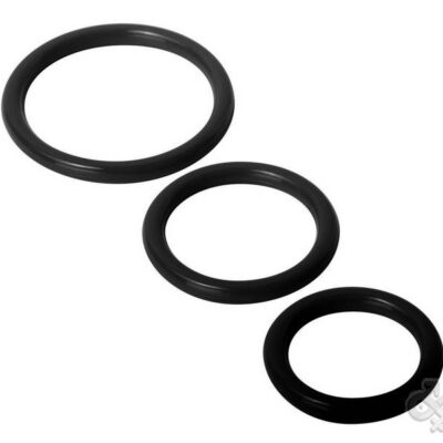 Trinity Silicone Cock Rings 3-Ring Set by XR Brands — clear body-safe silicone in small sizes