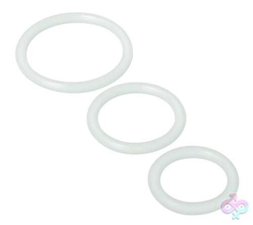 XR Brands Trinity Vibes Sex Toys - Trinity Silicone Cock Rings - Clear