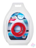 XR Brands Trinity Vibes Sex Toys - Trinity Silicone Cock Rings - Red