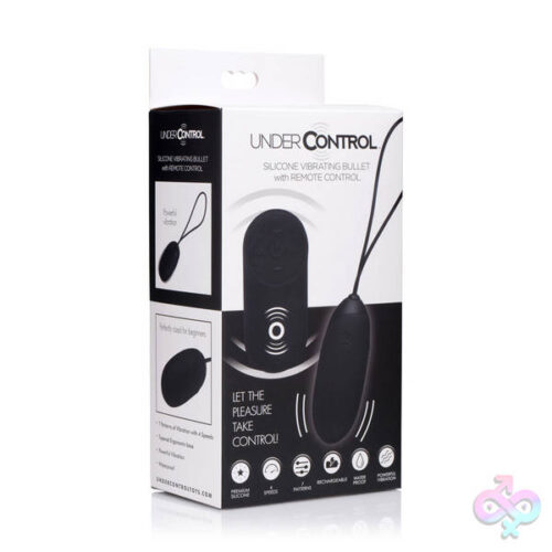 XR Brands Under Control Sex Toys - Silicone Vibrating Bullet With Remote Control