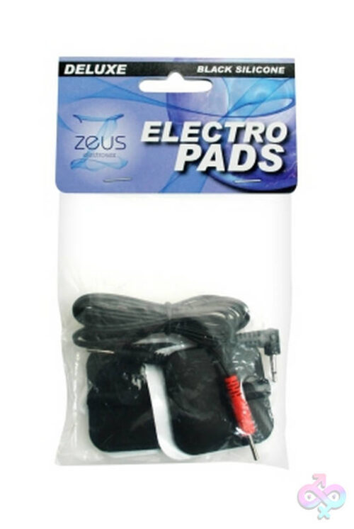 XR Brands Zeus Electrosex Sex Toys - Deluxe Black Electro Pads