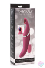 XR Brands inmi Sex Toys - Shegasm Intense 2 in 1 Clit Stimulator - Pink