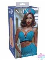Compact tan TPE small masturbator with realistic texture by Shots Toys