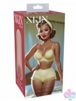 Small beige TPE pinup masturbator sleeve with realistic feel by Shots Toys