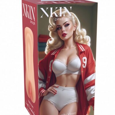 Large beige realistic-feel TPE masturbator Lexi Lockerload by Shots Toys