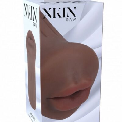 Xkin Raw The Grip TPE small masturbator in three skin-tone color options on a clean neutral background