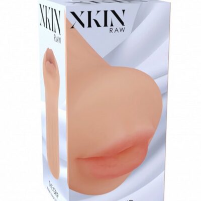 Xkin Raw The Grip TPE small masturbator in three skin-tone color options on a clean neutral background