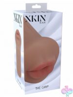 Xkin Raw The Grip TPE small masturbator in three skin-tone color options on a clean neutral background