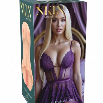 Elise large beige TPE masturbator with lace detail by Shots Toys