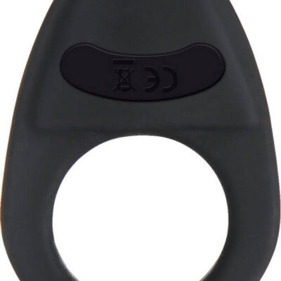 Night Rider Rechargeable Cockring by Evolved Novelties — black vibrating silicone cock ring