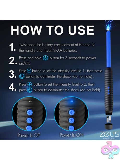 Zeus Electrosex Shock Rod E-Stim Zapping Wand - Image 11