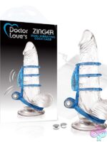 Clear dual vibrating cock cage with micro vibrator by Fuzu