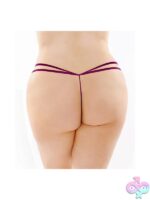 Zinnia Butterfly Pearl G-String in Purple – Queen Size - Image 2
