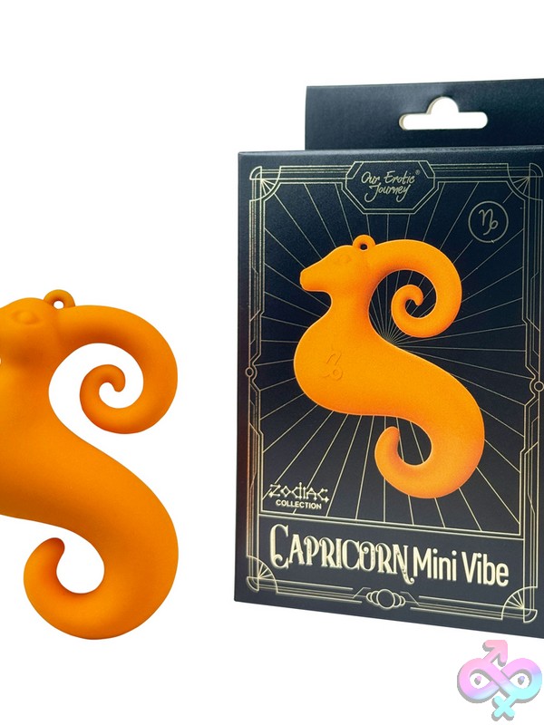 Discreet-Toys-Zodiac-Collection-Capricorn-Mini-Vibe-Orange-Nu-Sg-Zl-I010 Capricorn Mini Vibe In Orange Liquid Silicone By Our Erotic Journey — Compact Clit Stimulator With 10 Vibration Modes