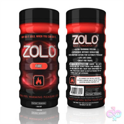 fire cup stroker by Zolo Cup in red — warming masturbation sleeve for men