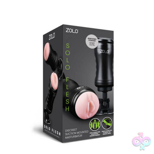 Zolo Cup Sex Toys - Zolo Solo Flesh Discreet Suction Mounted Masturbator