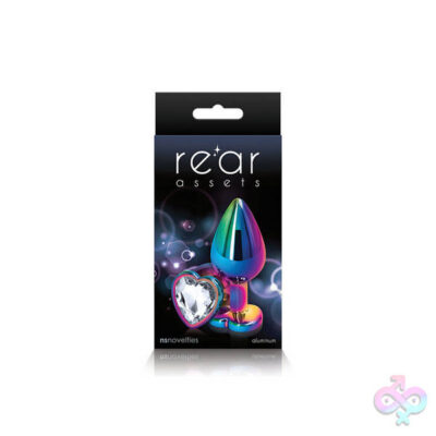 nsnovelties Sex Toys - Rear Assets - Multicolor Heart - Medium - Clear